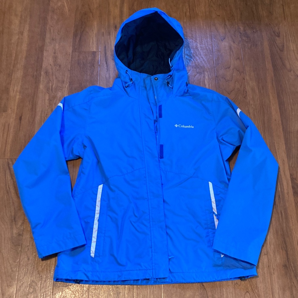 Columbia Interchange Windbreaker and Fleece Medium womens blue